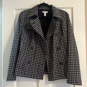 Navy plaid jacket